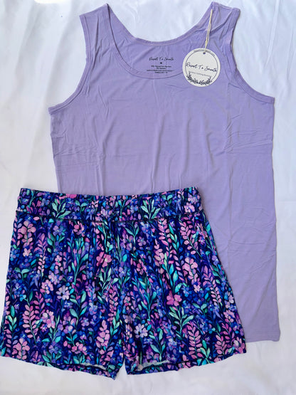 Lavender Fields Bamboo Women’s Tank Top With Shorts *NO CODES *