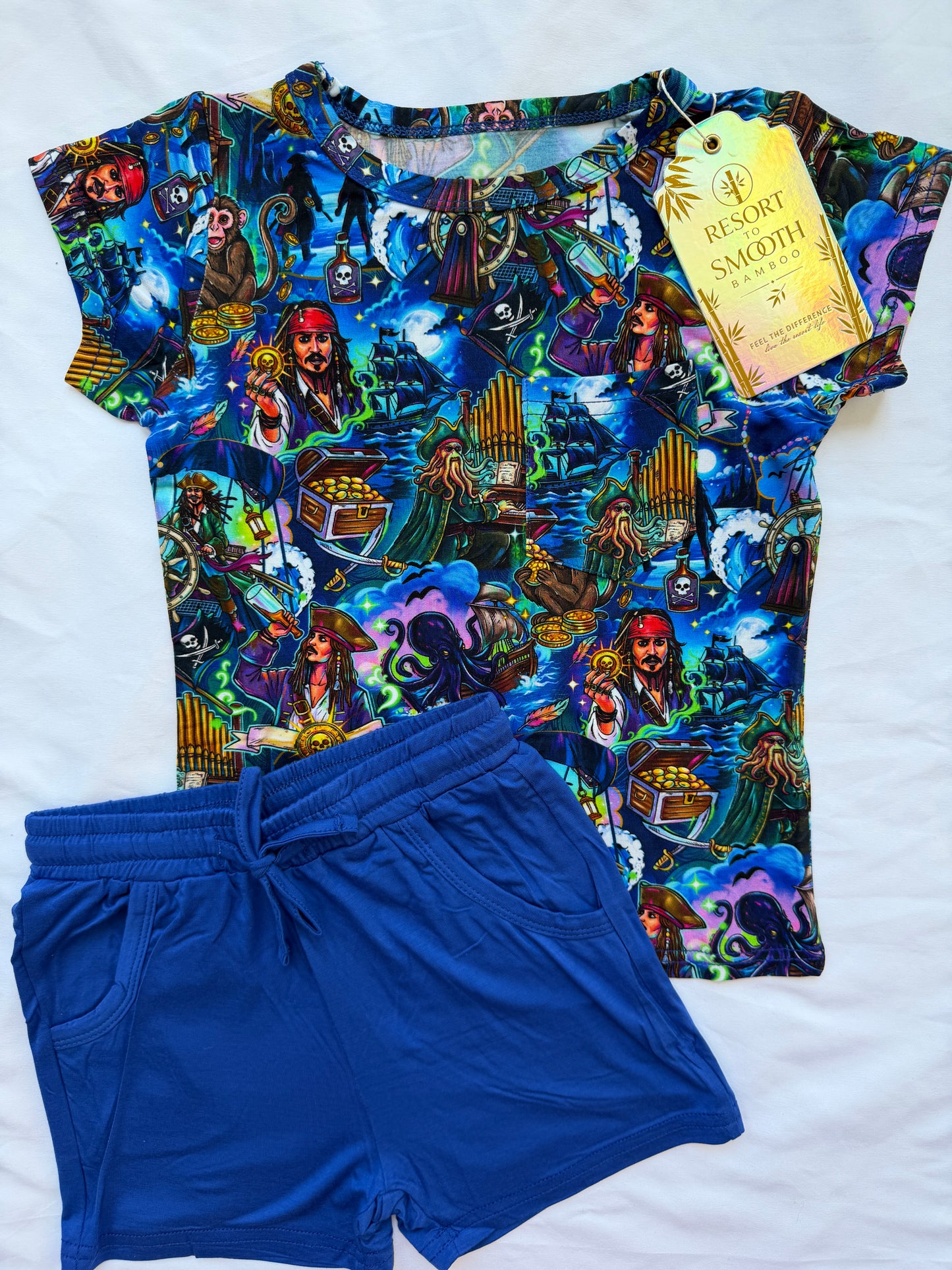 Pirates Bamboo Short Sleeve Daywear Short Set