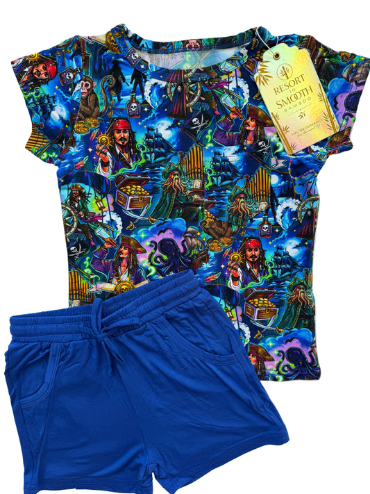 Pirates Bamboo Short Sleeve Daywear Short Set