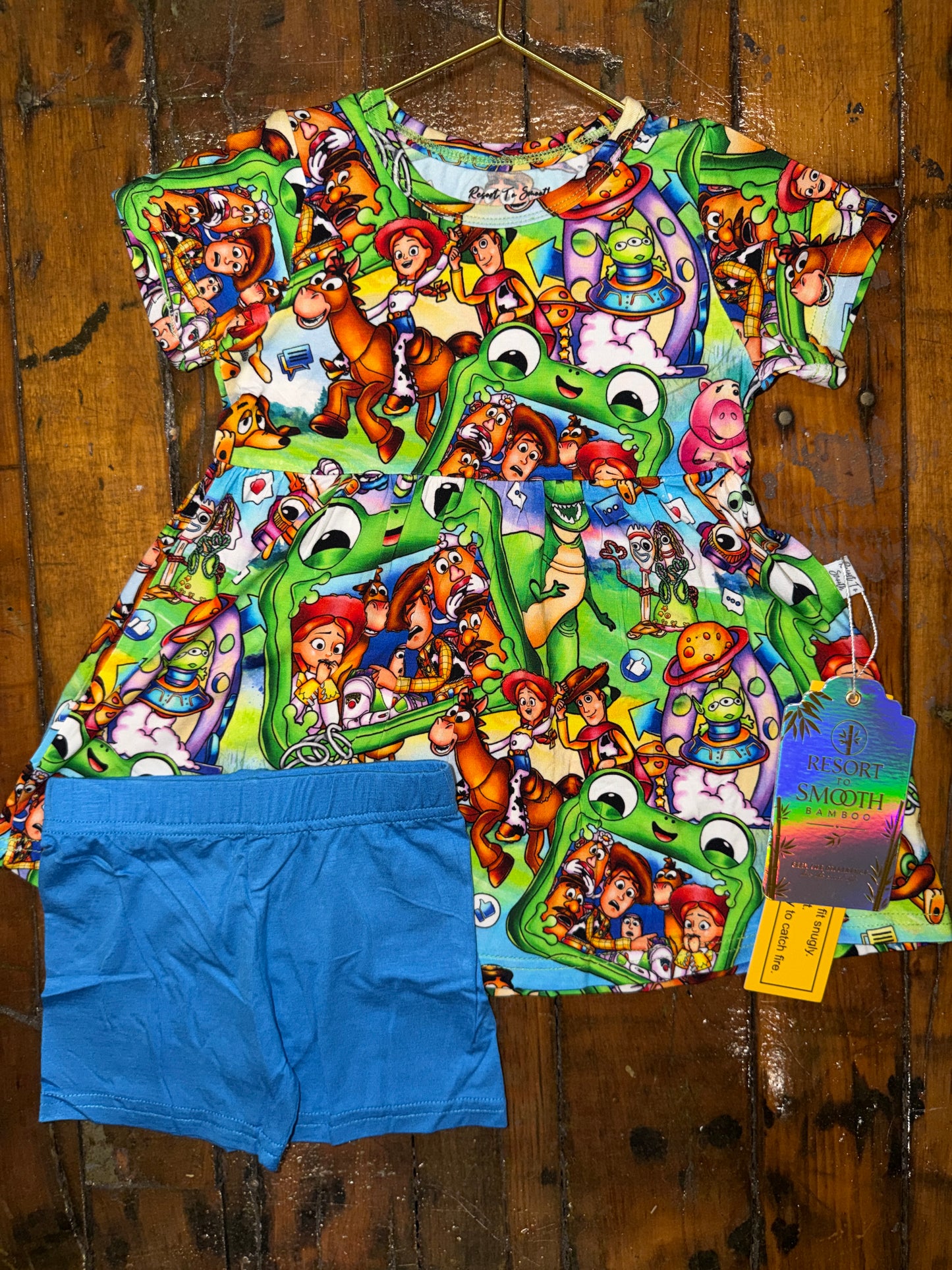 Lillypad Short Sleeve Bamboo Peplum Set