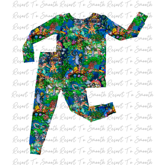 Long Sleeve Pants Bamboo Set pattern4