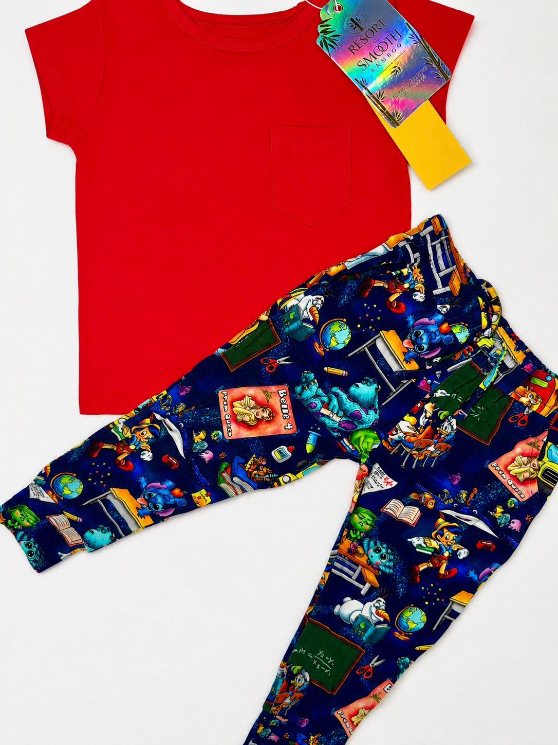 Back To School Bamboo Short Sleeve Daywear Jogger Set