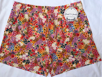 Autumn Floral Bamboo Women’s Short Sleeve With Short Set *NO CODES *