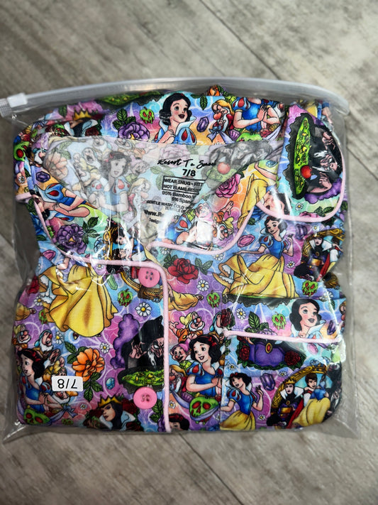 ‘Snow White ” Kids Formal Button Down Bamboo shirt with shorts set