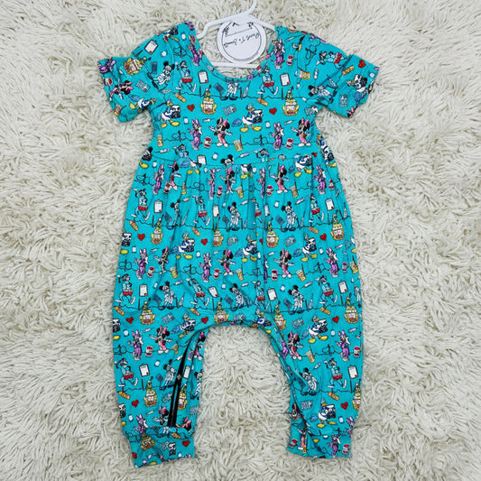 Mini’s Medical Team Short Sleeve Bubble Romper Bamboo