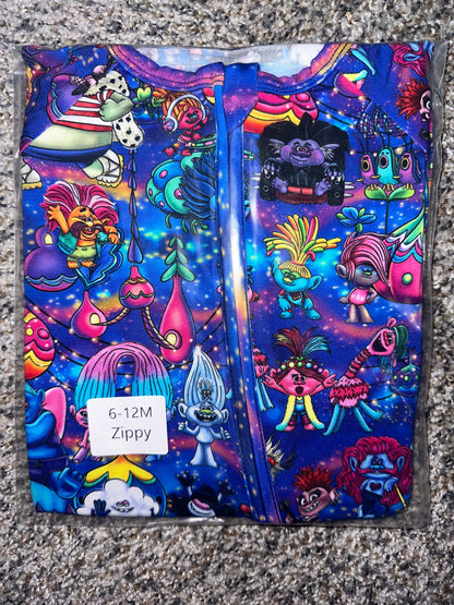 Trolls Bamboo Zippy WITH FEET GRIPS