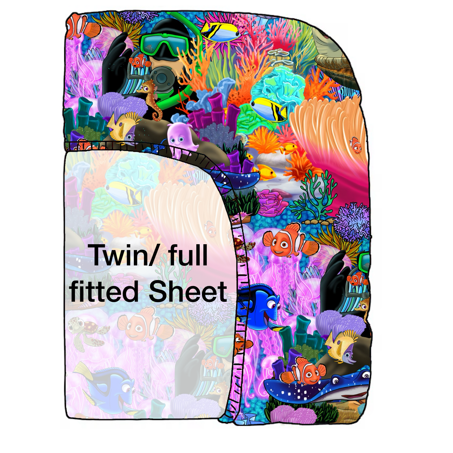 Nemo Bamboo TWIN / FULL fitted Sheet