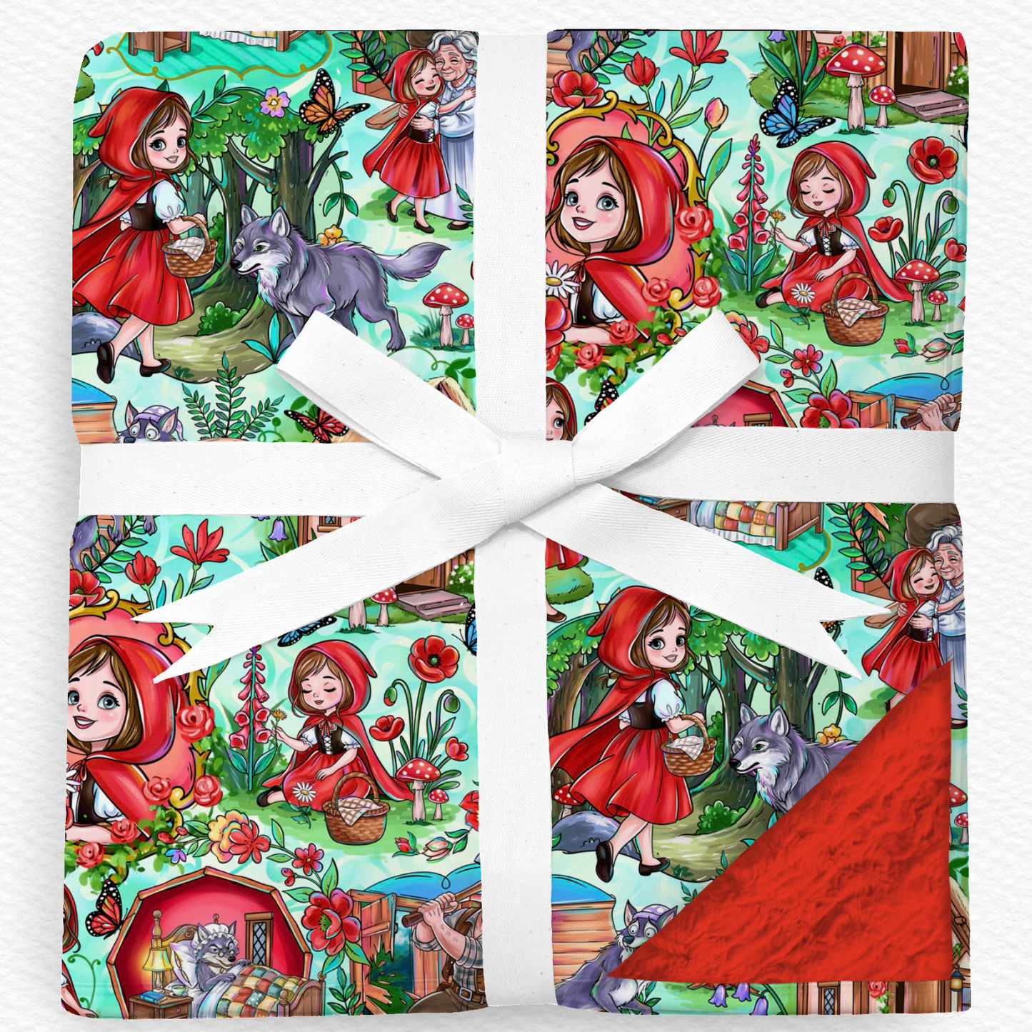 “Little Red” Bamboo Minky Blanket 40x30”