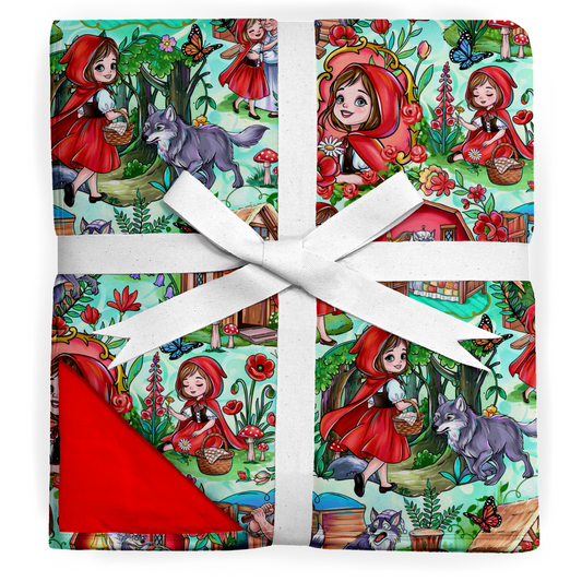 “Little Red” 80x60” Triple Layered QUILTED Bamboo Blanket