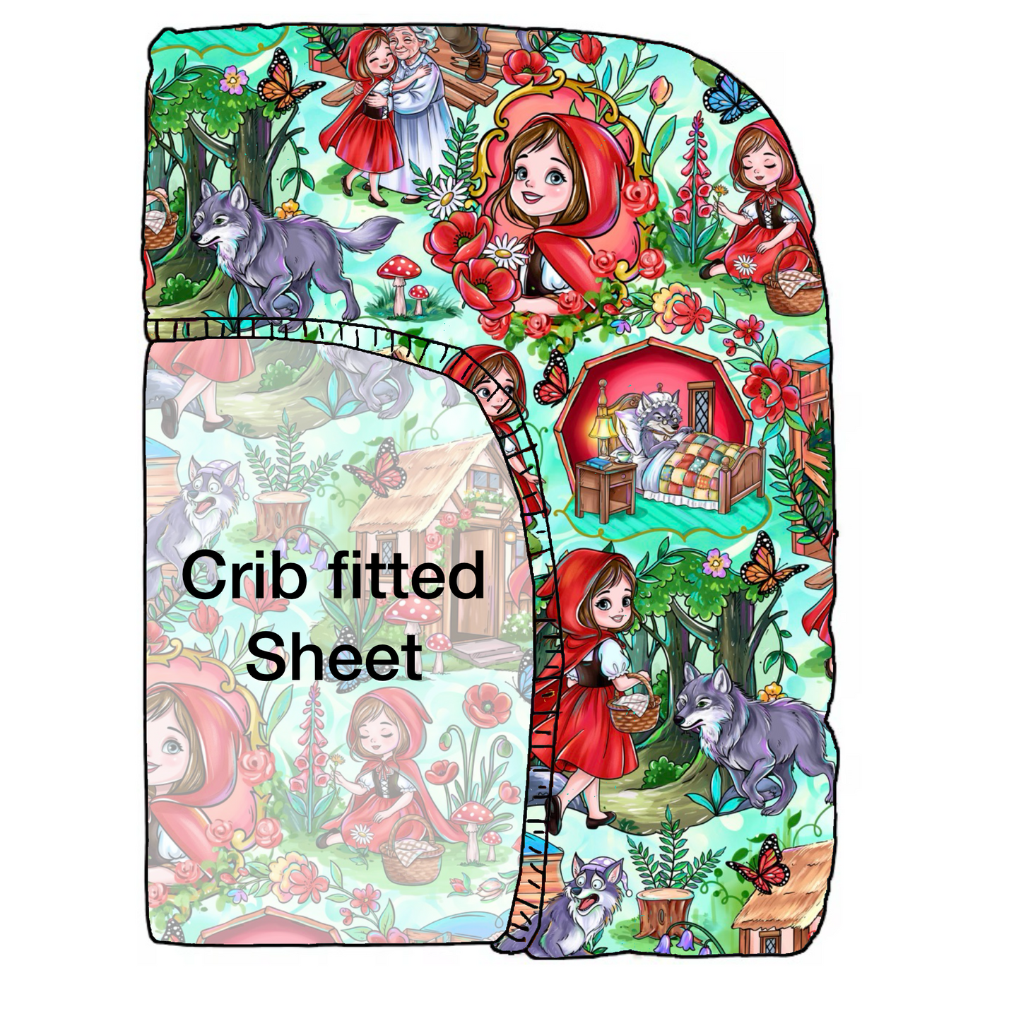“Little Red” Bamboo CRIB fitted Sheet