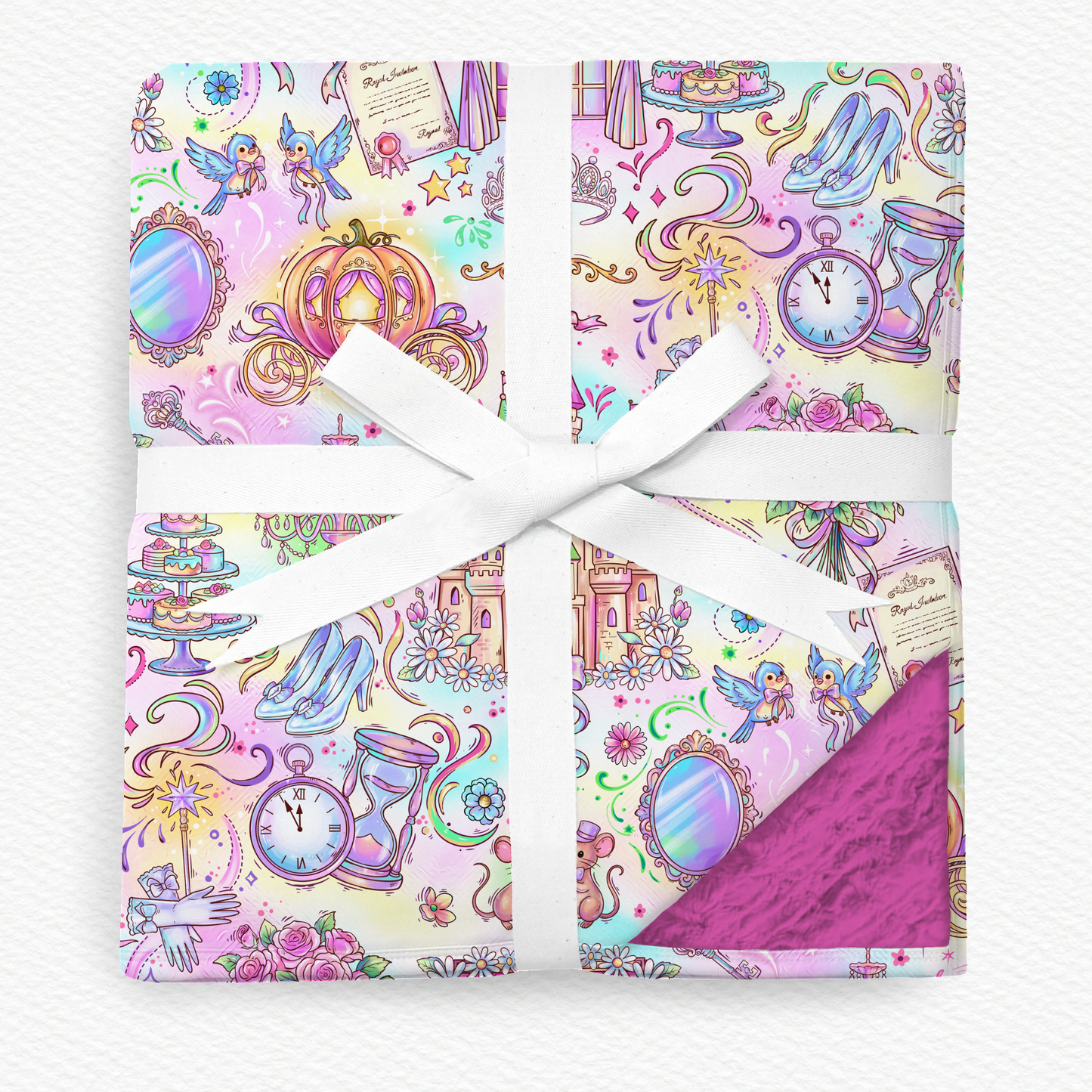 “ Glass Slipper ” Bamboo Minky Blanket 40x30”