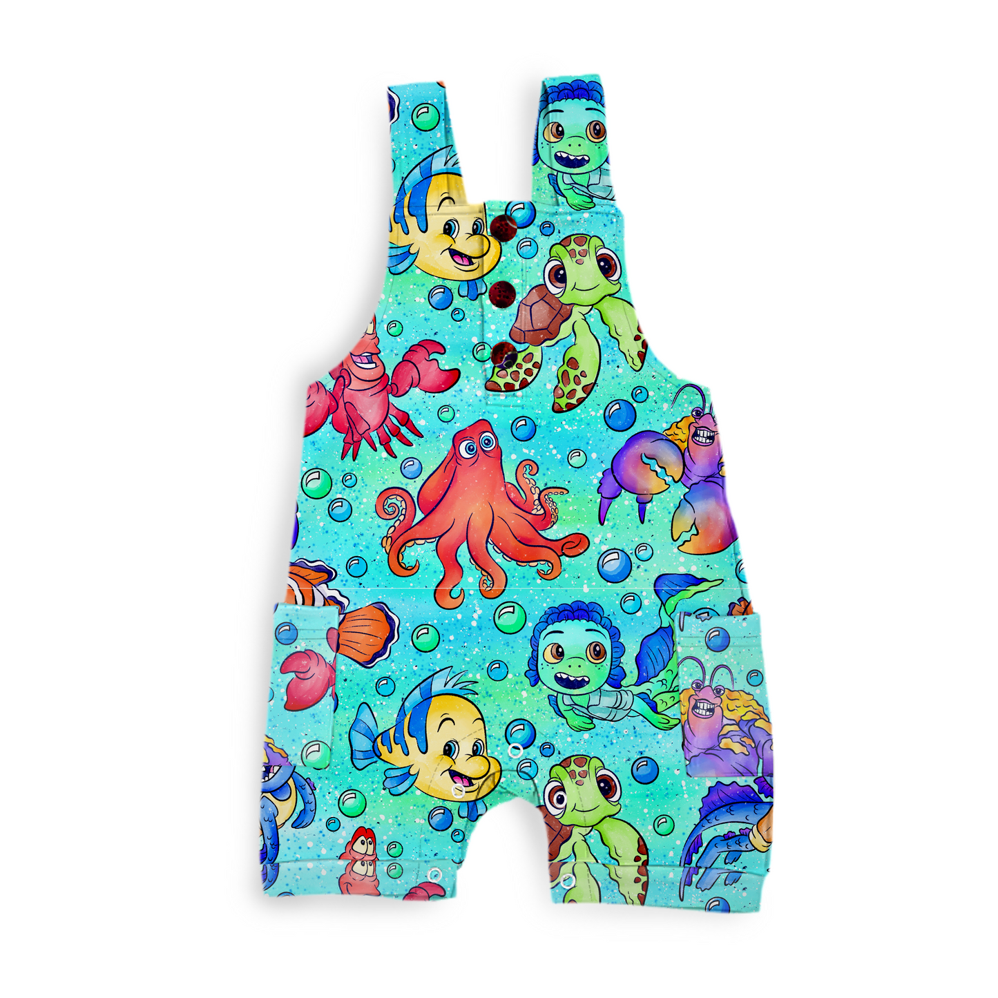 “ Sea Buddies “ Short Overalls Bamboo