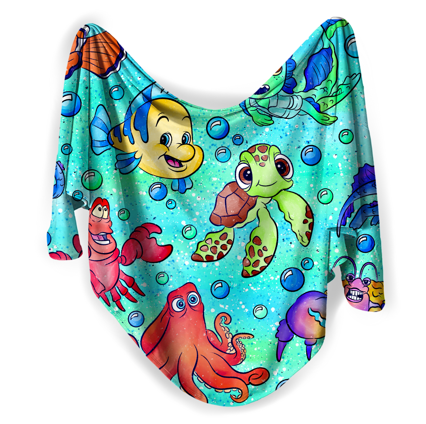 “ Sea Buddies ” Single Layered Bamboo Blanket  80”x60”