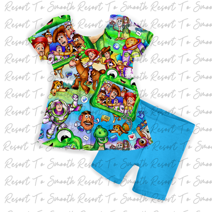 Lillypad Short Sleeve Bamboo Peplum Set