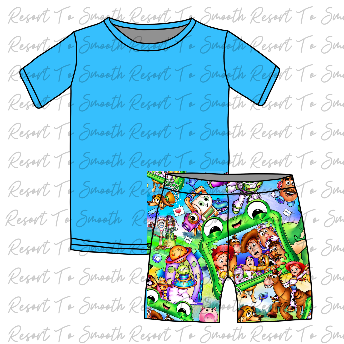 Lillypad Bamboo Short Sleeve Daywear Shorts