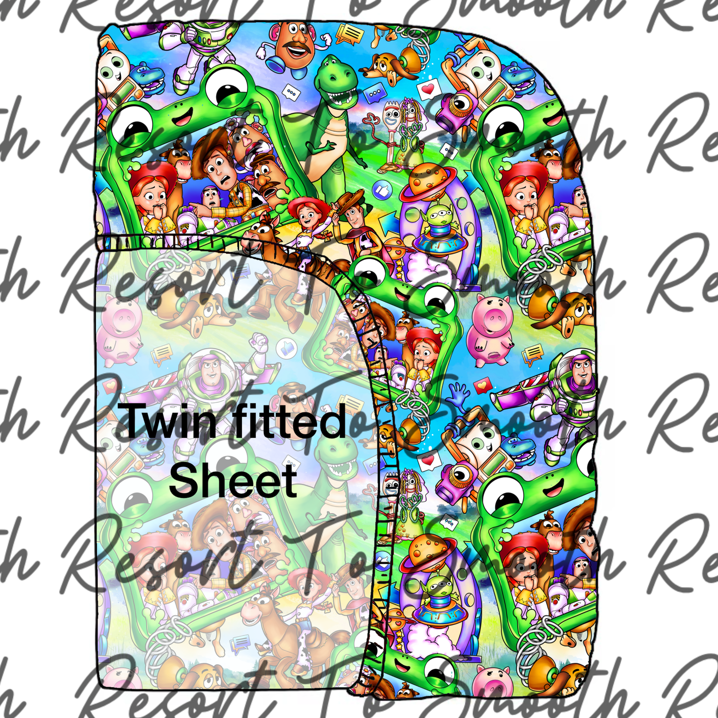 Lillypad Bamboo Twin / Full Fitted Sheet