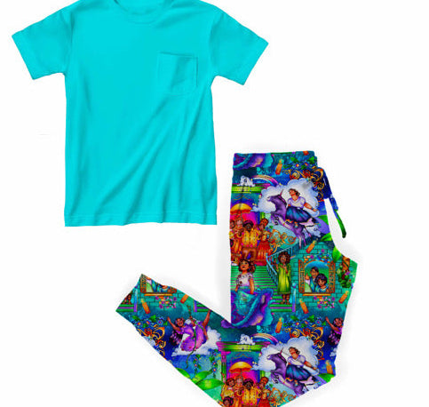 Gifted Family Bamboo Short Sleeve Daywear Jogger Set